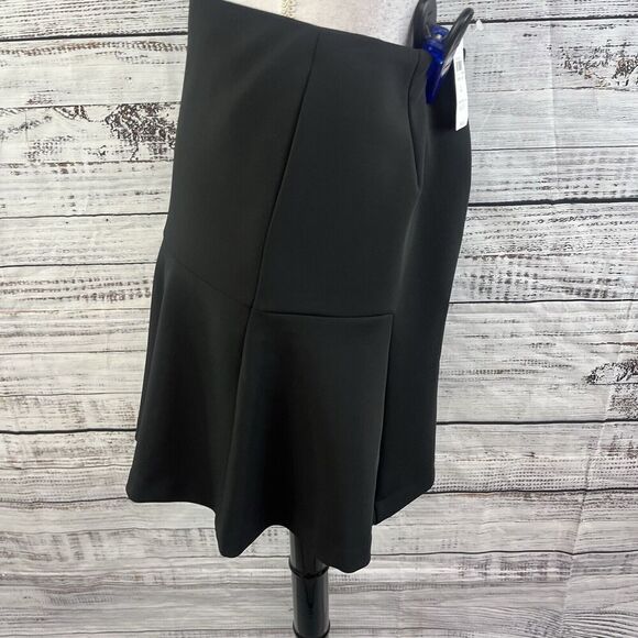 Ann Taylor Skirt size 2 Black Stretch A Line Above Knee Length Stretch Cocktail - Picture 6 of 9